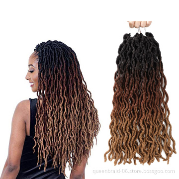 Wavy Gypsy Locs Crochet Hair  Faux Locs Crochet Hair African Roots Dreadlocs Synthetic Braiding Hair Extensions for Black Women